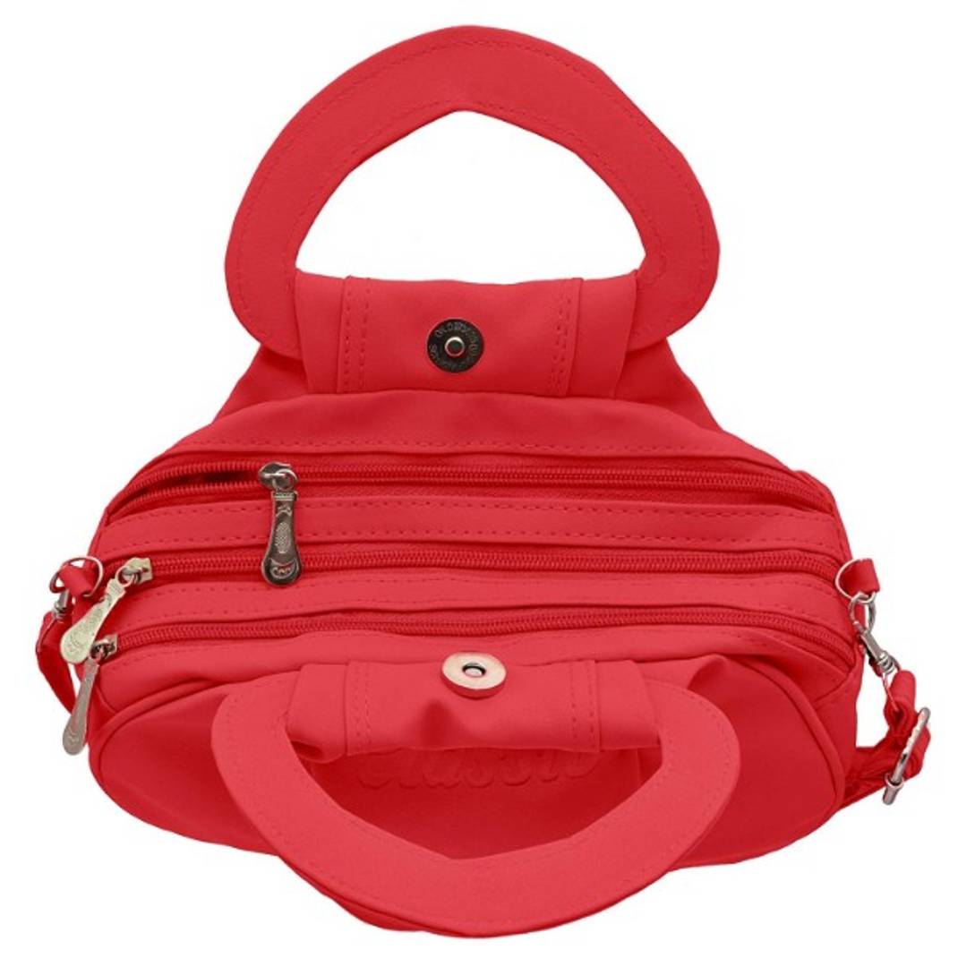 Elegant PU Handbag With Sling Strap